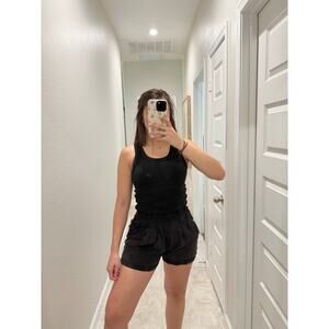 Free People linen blend black high rise shorts - Size 4